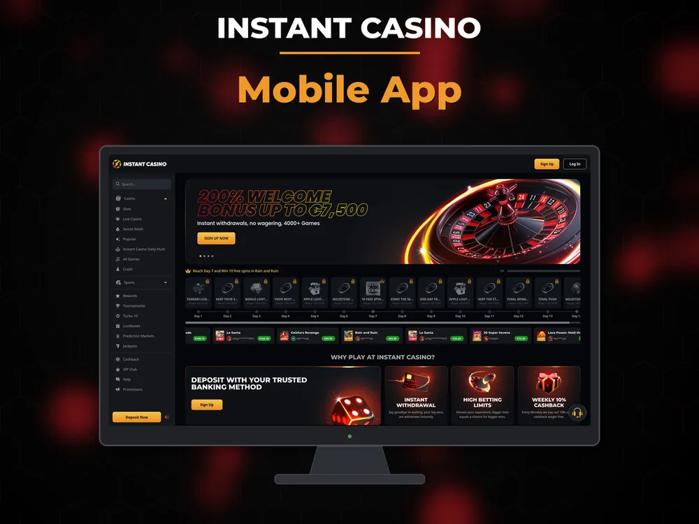 instant casino - Mobile App