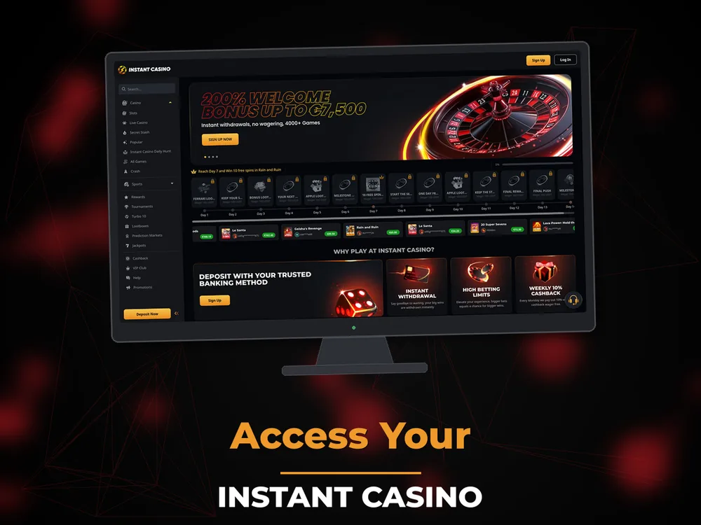 instant casino - Access Your
