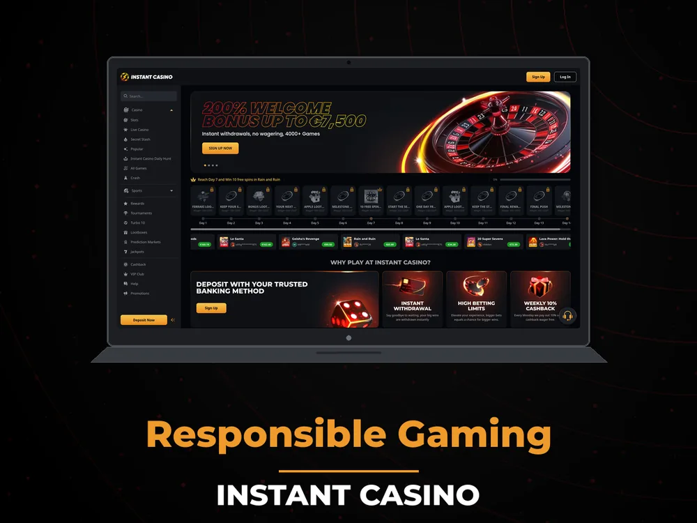 instant casino - Responsible Gaming