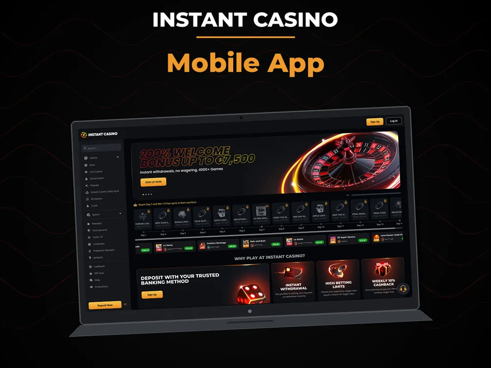 instant casino - Mobile App
