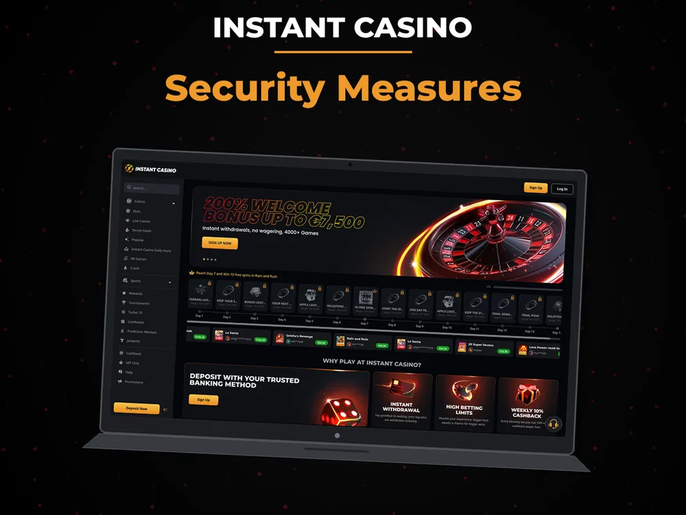 instant casino - Security Measures